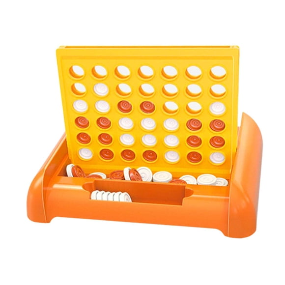 Bunblic 4 in A Row Board Game Line up 4 Game Portable Foldable Connect Game Classic Strategy Game for Children Boys Girls Party Gifts Yellow