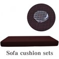 thumbnail image 1 of Cozival Housse de Sofa, Housse de Coussin de Sofa, Protège-Housse Extensible pour Canapé, Fauteuil Inclinable et Meubles de Salon, Housse de Coussin Résistante à l'Eau et Lavable à la Machine, Housse Extensible pour Sofa, Brun, 1 of 3