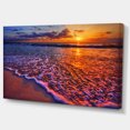 thumbnail image 2 of Coucher de Soleil Coloré et Eaux Ondulées - Impression sur Toile Bord de Mer, 2 of 3