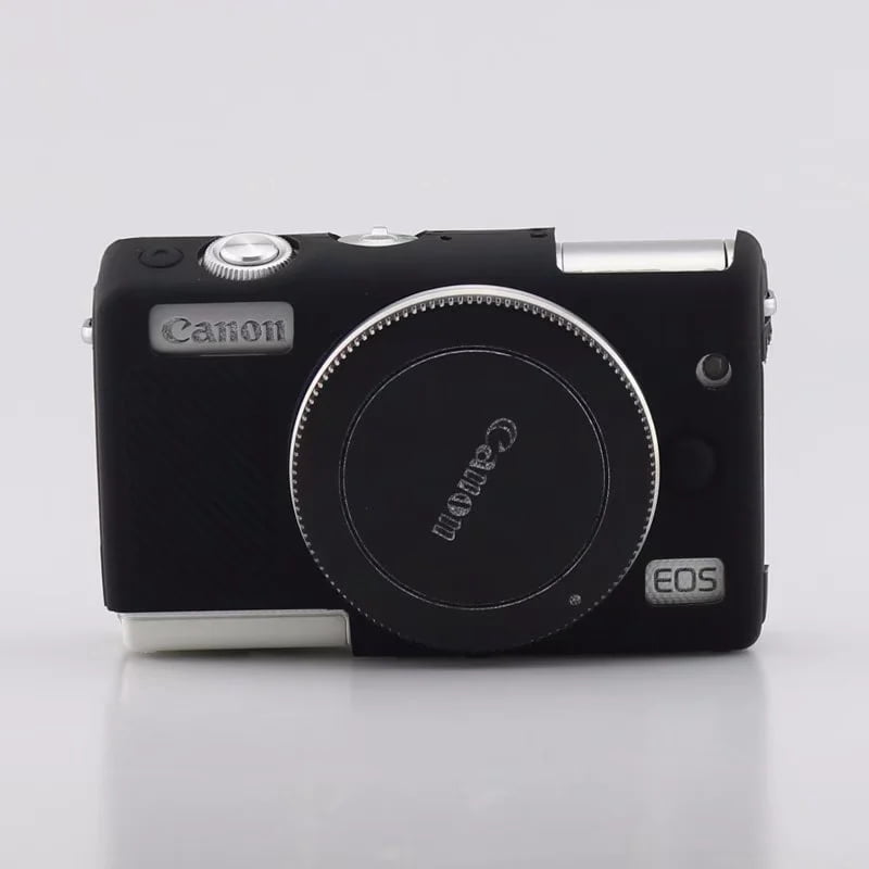 Camera Soft Silicone Skin Cover For Canon EOS M100 M200 Body Protective Case Black