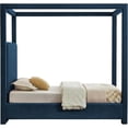 thumbnail image 2 of Bowery Hill Lit Simple Contemporain en Tissu Texturé en Lin Bleu Marine, 2 of 9