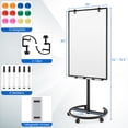 thumbnail image 4 of Costway Tableau Blanc Mobile 40 Pouces x 26 Pouces à Hauteur Réglable, Magnétique, Effaçable à Sec, avec Support, 4 of 10