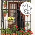 thumbnail image 4 of Milisten 3pcs Balcony Plant Pot Holder Hanging Planter Pot Parapet Iron Fence Flower Pot, 4 of 5