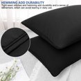 thumbnail image 4 of PiccoCasa 2Pcs Brushed Microfiber Zippered Pillowcases Black Standard, 4 of 7