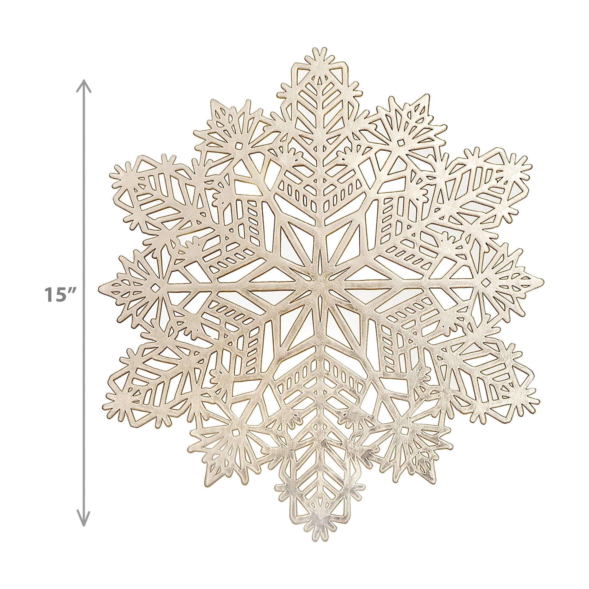 Set De Table Flocon De Neige Découpé En Pvc (Doré) - Lot De 12