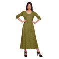 thumbnail image 1 of Moomaya Haut Indien Imprimé Robe Kurti Longue Tunique à Manches 3/4 Robes pour Femmes, 1 of 5
