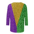 thumbnail image 5 of Penkiiy 2024 Chemise Manches 3/4 Mardi Gras Blouse Fantaisie Carnaval Masque Imprimé Tunique Thème Fête Col Rond Tee m Multicolore, 5 of 5