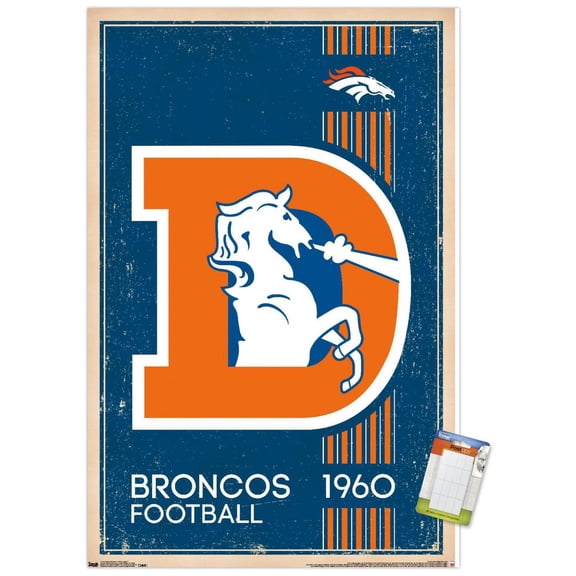 NFL Denver Broncos - Retro Logo 14 Wall Poster, 22.375" x 34"