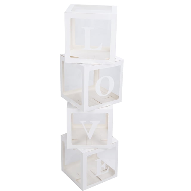 Boîte de Rangement pour Ballons 4 Pcs Boîte à Ballons Transparente Étui Transparent Boîte à Ballons Clarté Remarquable