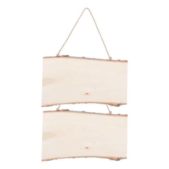 Milisten 2 Pcs Wooden Hanging Board DIY Blank Hanging Board Drawing Display Hanging Board Wooden Hanging Message Board Pendant (16x25cm)