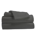 thumbnail image 1 of Comfy Bamboo World 9900 Series Embroidered Bedsheets Sheet Set, Full Size, Dark Grey, 1 of 5