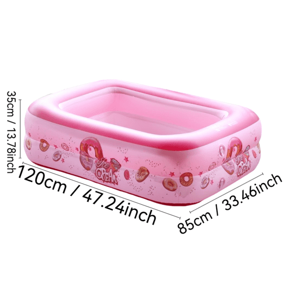 Bamboohart Travel-friendly inflatable bathtub  summer pool for water play  ball pit  outdoor home bath tub  beach-ready bathing pool