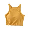 thumbnail image 1 of Timegard Camisoles pour Femmes Côtelées d'Été à Col Rond Sans Manches Confortables Courtes avec Soutien-Gorge Intégré, 1 of 6