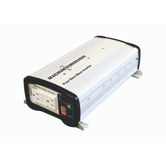 Magnum Energy Power Onduleur CSW1012 Inverse 12,5 Volts CC à 120 Volts CA; Puissance de Sortie Continue de 1000 Watts/surtension de 2000 Watts; Sortie de 8,3 Ampères; Efficacité Optimale de Plus de 90 pour Cent; Prise GFCI