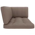 thumbnail image 4 of vidaXL Coussins de Palette 3 Pcs Tissu Taupe, 4 of 5