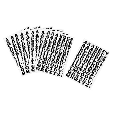 860x Transfer English Clothing Applique Letters and Punction Iron On 27x18.5cm Black