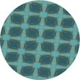 thumbnail image 1 of Ahgly Company Machine Washable Indoor Round Transitional Medium Teal Green Area Rugs, 8' Round, 1 of 7