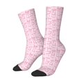 thumbnail image 1 of Lsque Ribbon Bow Printed Men's Crew Socks, Soft Durable Breathable Moisture-Wicking with Odor Control Cotton socks, 1 of 6