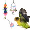 thumbnail image 4 of Parrot Hanging Chewing Toys Metal Rope Small Ladder Stand Budgie Cockatiel Cage Bird Toy Set, 4 of 10