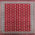 thumbnail image 1 of Ahgly Company Machine Washable Indoor Square Industrial Modern Rosy Brown Pink Area Rugs, 5' Square, 1 of 7