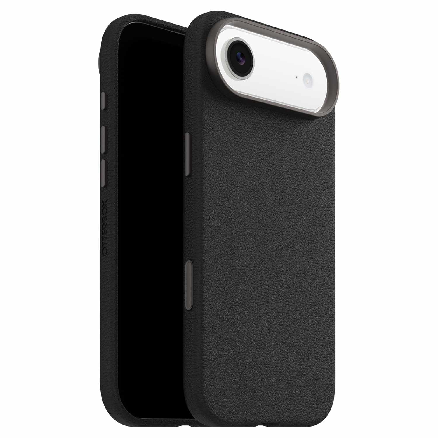 OtterBox Symmetry Cactus Leather MagSafe Case w/Camera Control Noir Ash (Black) for iPhone 17 Pro