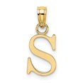 thumbnail image 1 of Diamond2Deal 14K Yellow Gold Letter S Initial Pendant for Women, 1 of 6