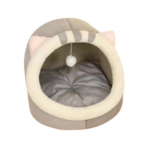 Lits pour chiens pour petits chiens Chats Lits d'hiver Chaud Cats Sac de couchage semi-fermé Sens de la sécurité Chats lit Maisons pour animaux Lit pour chiens Convient pour lit pour chien lavable d' hiver