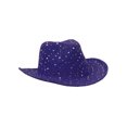 thumbnail image 2 of Glitter Sequin Trim Cowboy Hat  - Purple, 2 of 2