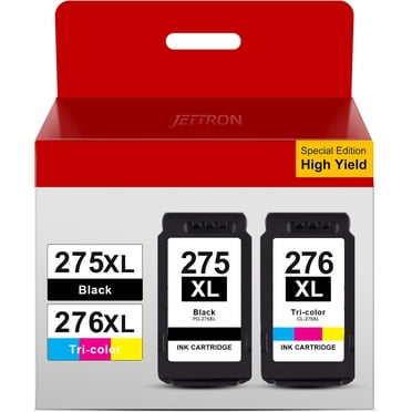 JETTRON PG275XL Cartouche d'Encre pour Canon Encre 275 et 276 pour PG275 et CL276 Encre d'Imprimante Canon pour Canon PIXMA TS3522 TS3520 TS3500 TR4722 TR4720 TR4700 Imprimante