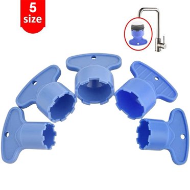 Aerator Tap Aerator Key Pack of 5 Flow Regulator Tap Aerator Wrench Blue