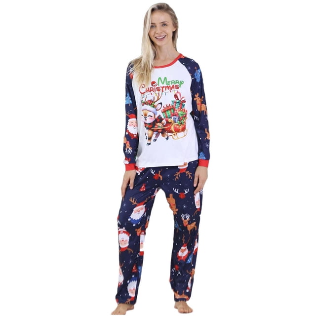 Family Pajama Set Print European Style for Parent Child Matching Suit,Pajamas for Family