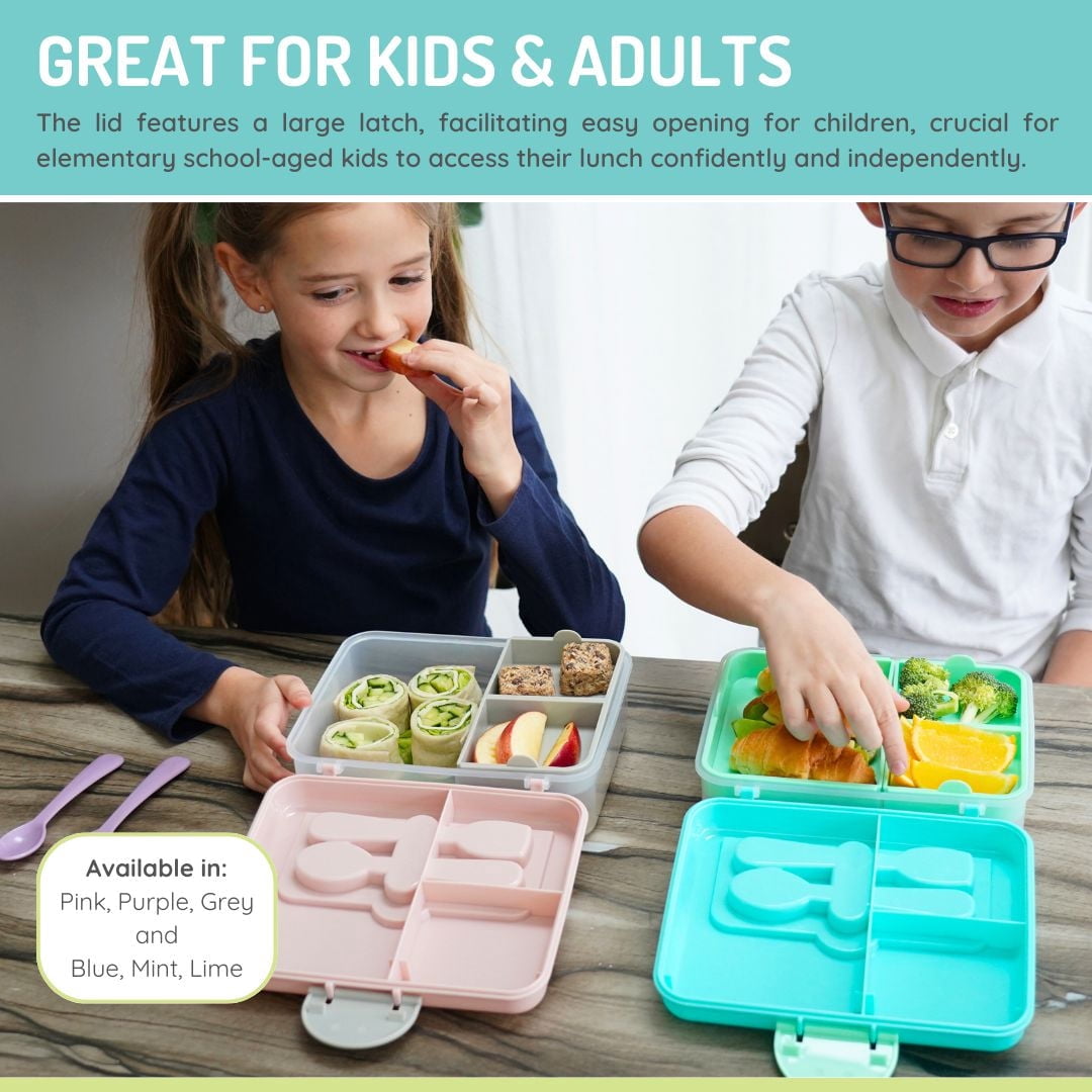 Melii 2 Tier Bento Box - Blue - for Kids and Adults - 1 Count