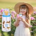 thumbnail image 1 of EGNMCR Cups Kids Water Bottle With Straw And Built In Carrying Loop Made Of Plastic, Leak-Proof Design For Travel. Water cup, 1 of 6