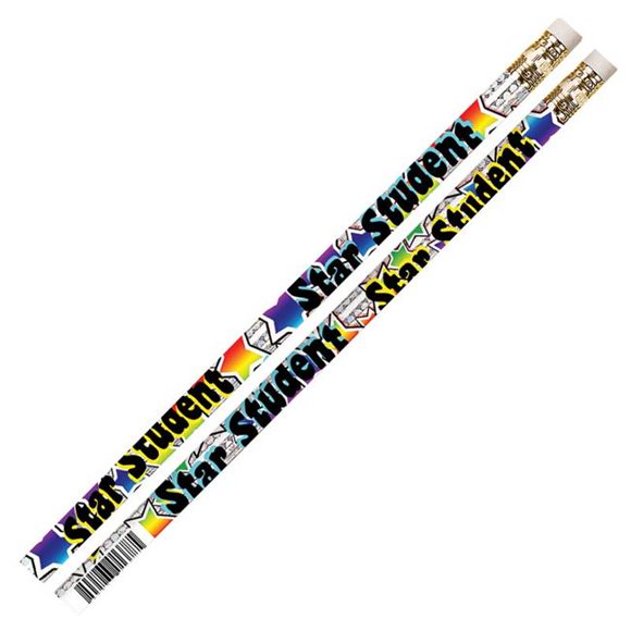 Musgrave Pencil MUS1378D-12 Star Student Motivational Fun Pencils - 12 Dazon