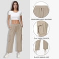 thumbnail image 4 of iHPH7 Joggers pour Femmes Pantalons Cargo de Randonnée Femmes Pantalons à Séchage Rapide Femmes Pantalons Décontractés pour Femmes Pantalons Taille Haute pour Femmes Pantalons Pantalons pour Femmes Pantalons Athlétiques pour Femmes Kaki TG, 4 of 7