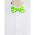 thumbnail image 2 of INSPIRE CHIC Men's Bow Tie Accessories Adjustable Strap Formal Solid Tuxedo Pre-Tied Light Green, 2 of 5
