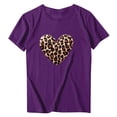 thumbnail image 5 of Soki T-Shirts Décontractés pour Femmes à Imprimé Léopard, Col Rond, Manches Courtes, 5 of 5
