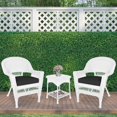thumbnail image 2 of Jeco 3 Piece Wicker Conversation Set in White with Black Cushions, 2 of 10