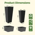 thumbnail image 3 of GloryStar Decorative Tall Planters for Outdoors, Large Set of 2 Plant Pots with Drainage System, Suitable for Front Porch, Patio, Garden Pathways and Backyard Areas, 3 of 6