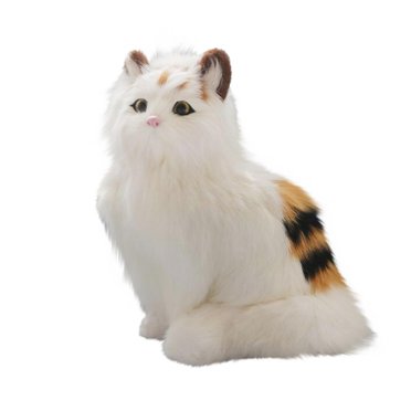 EQWLJWE Jouets de Simulation Jouets en Peluche Chat Modèles d'Animaux de Simulation Cadeaux pour Enfants Cadeaux de Noël