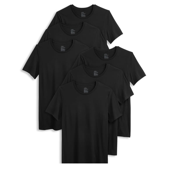 Jockey T-Shirt de Dessous à Col Rond Extensible en Coton pour Homme - Lot de 6