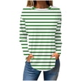 thumbnail image 1 of T-shirt Ample Imprimé pour Femmes, Manches Longues, Blouse à Col Rond, Hauts Décontractés, Chandail à Capuchon, 1 of 1