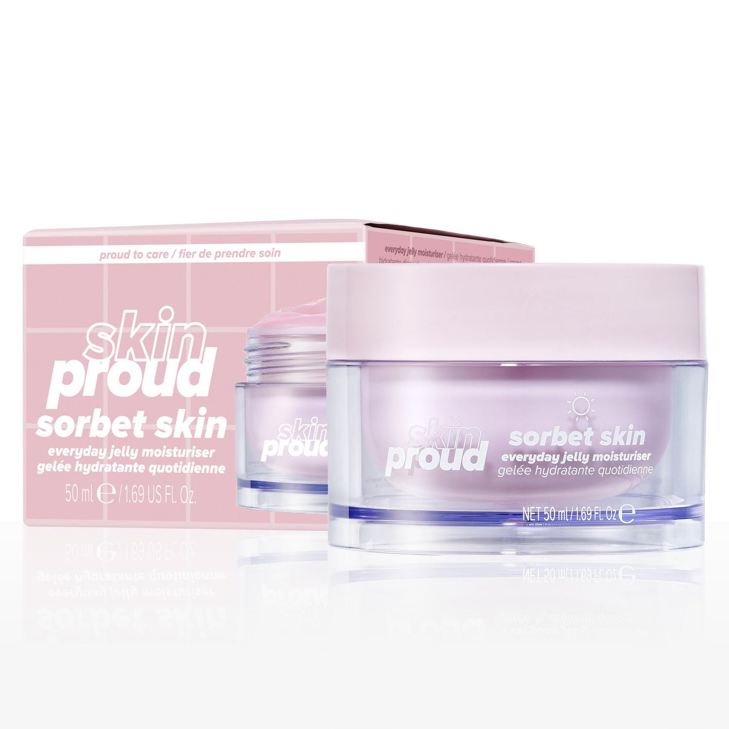 Skin Proud - Sorbet Skin - Gelee Hydratante Quotidienne, Sans Huile, 100% Vegan (50ml)