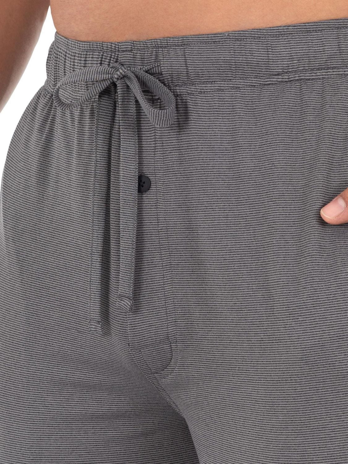 Pantalon de sommeil en tricot toucher doux de Fruit of the Loom - gris