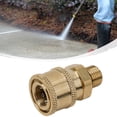 thumbnail image 2 of GLFILL G1/4 High Pressure Washer Coupler Copper Quick Connect Fitting Male Thread Accessorie Car Washer Adapter Garden Irrigation Joint #1, 2 of 9
