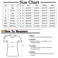 thumbnail image 3 of EGNMCR T-Shirts pour Femmes Mode Été Pli Imprimé Manches Courtes Col en V Bouton Haut, 3 of 3
