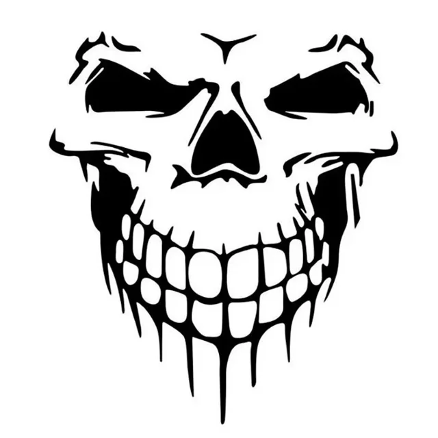 Large Size 59X53CM Skull Head Car Stickers and Decals Reflective Vinyl Car Styling Auto Engine Hood Door Window Car Stickers