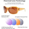 thumbnail image 4 of FEISEDY Classic Oversized Polarized Sunglasses Women Wrap Square Shades B2504, 4 of 6