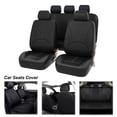 thumbnail image 4 of Luzkey PU Leather Car Seat Covers Washable Front Rear Seat Covers Classic Waterproof Protector for Vehicles Suvs Car Accessories Black, 4 of 7