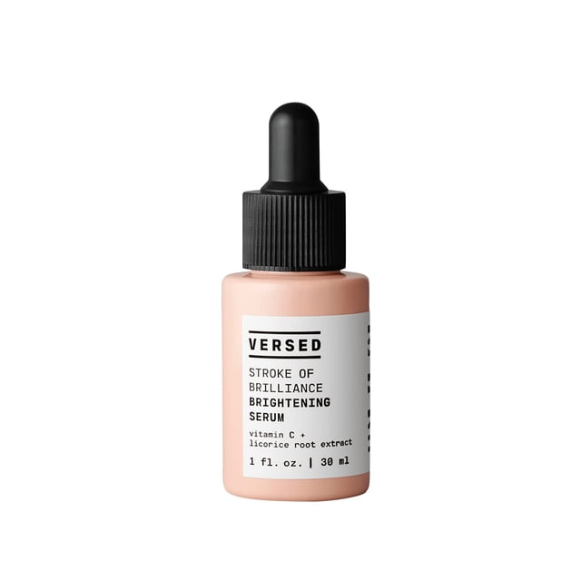 Versed Sérum Éclaircissant Stroke of Brilliance - Sérum Correcteur de Décoloration avec Vitamine C + Racine de Réglisse pour Unifier le Teint - Raffermissant, Hydratant et Renforçant les Soins de la Peau - Vegan (1 fl oz)